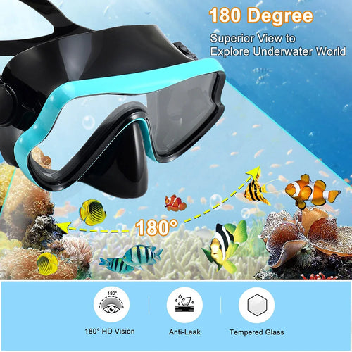 Snorkelset Volwassenen – Gehard Glas Panoramisch Masker