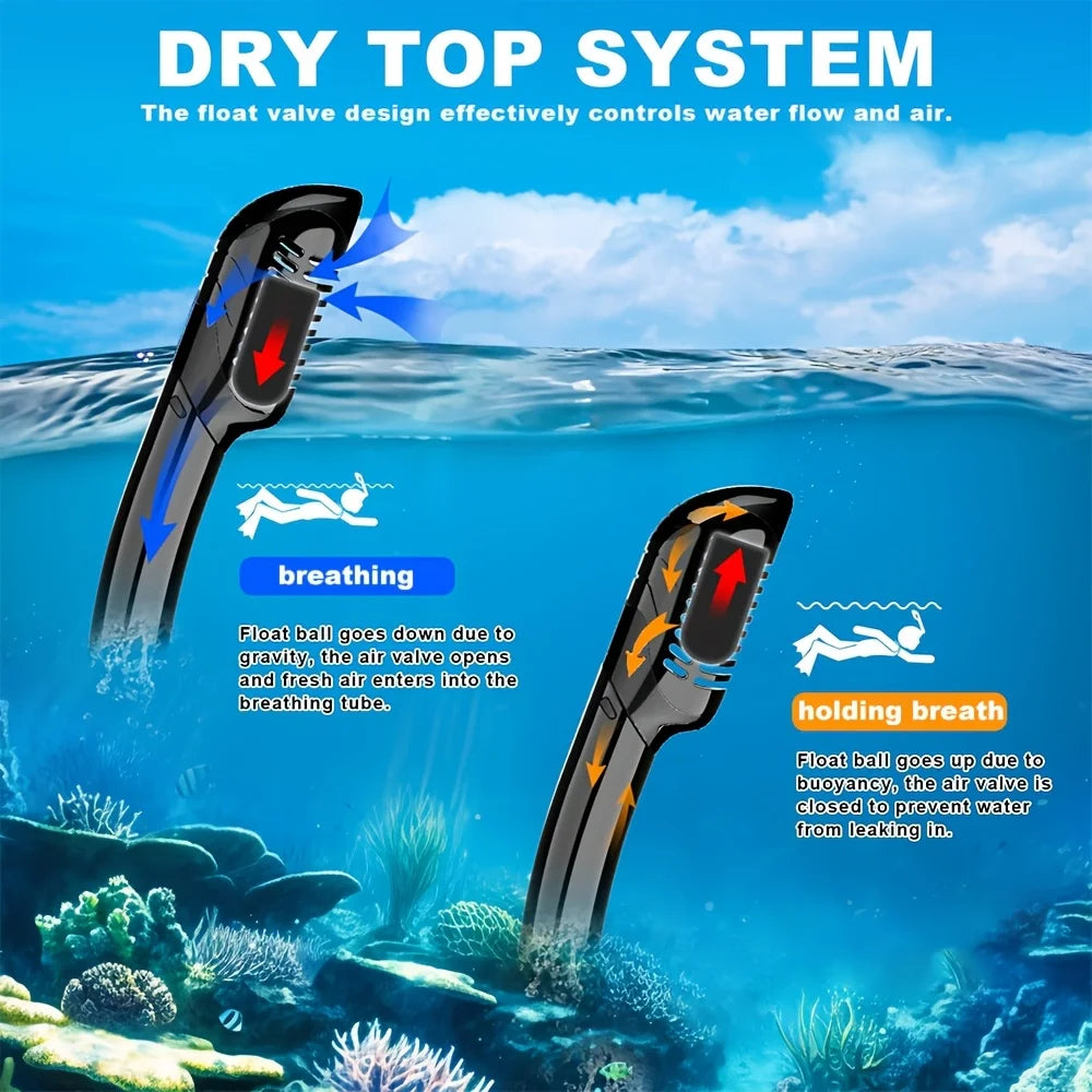 Snorkelset Volwassenen – Gehard Glas Panoramisch Masker