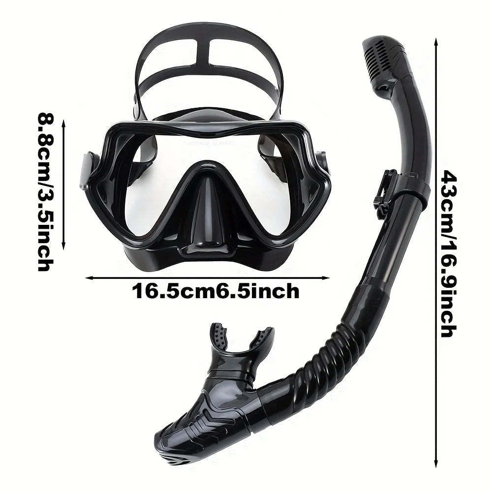 Snorkelset Volwassenen – Gehard Glas Panoramisch Masker