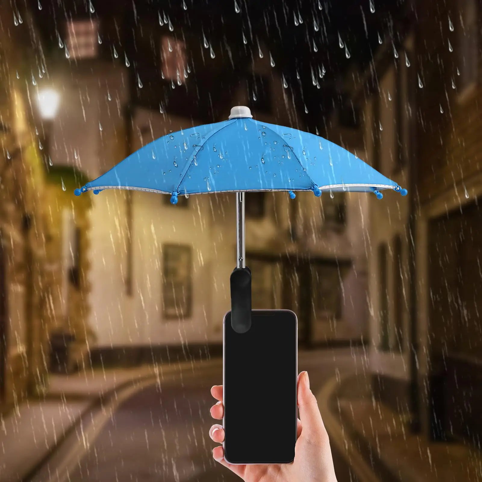 Phone Umbrella for Sun UV Protection Phone Umbrella with Clip Anti-Reflective Rainproof Cellphone Accessories for Travel Camping