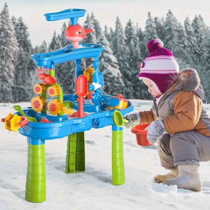 Children's Beach Table Waterfall Play Table Water Park Water Pool Sand Table Indoor Outdoor Multi-functional Beach Toy