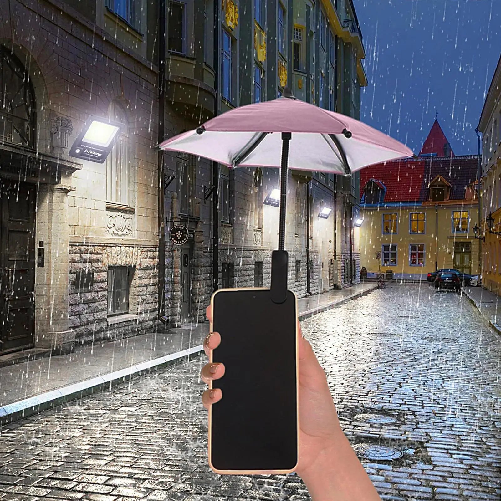 Phone Umbrella for Sun UV Protection Phone Umbrella with Clip Anti-Reflective Rainproof Cellphone Accessories for Travel Camping