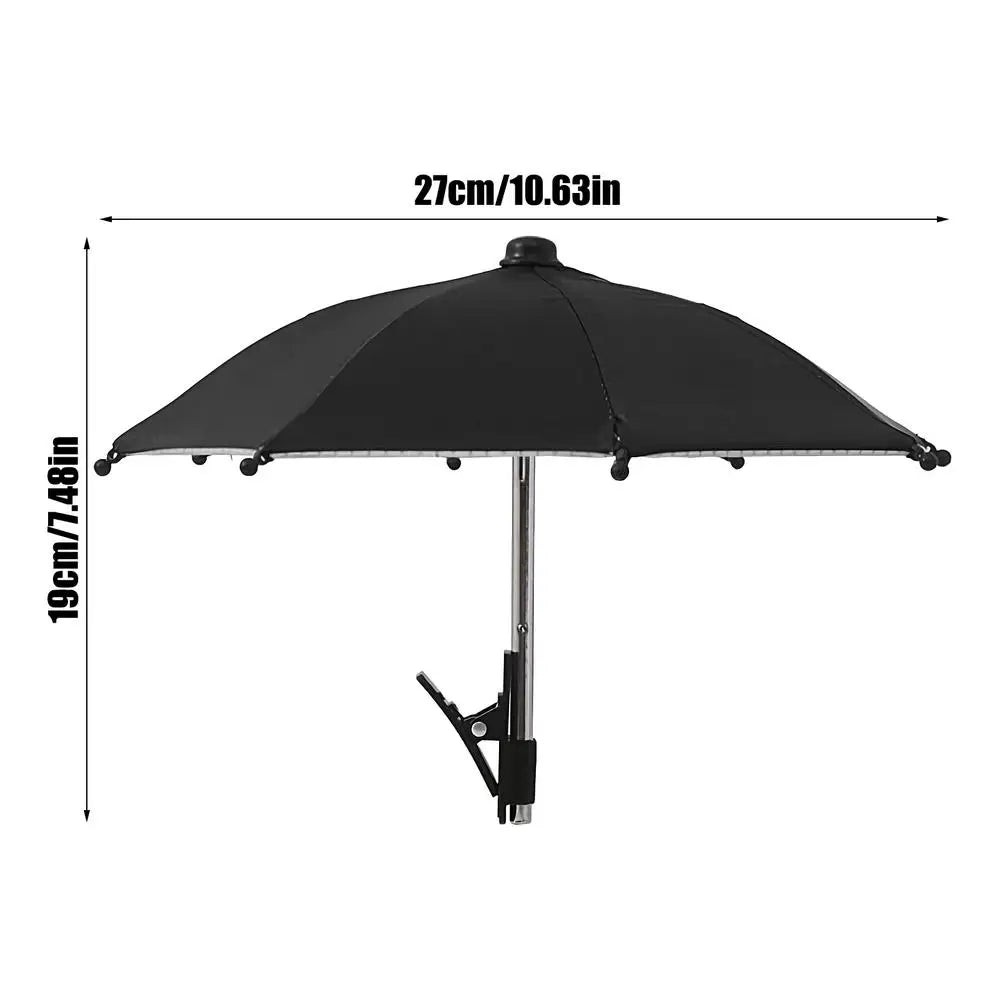 Phone Umbrella for Sun UV Protection Phone Umbrella with Clip Anti-Reflective Rainproof Cellphone Accessories for Travel Camping